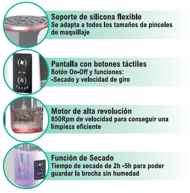 BrushClean Pro - Limpiador Eléctrico 3 en 1